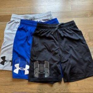3 Pairs Under Armour Boys Shorts Size M